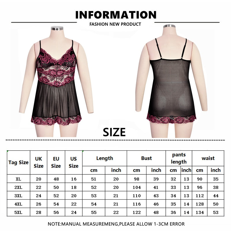 Sexy Lace Panel Sling Pajama Nightdress