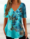 Simple 3d Fashion V-neck T-shirt