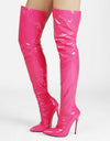 Over Knee Patent Leather High heel Long Zipper Boots
