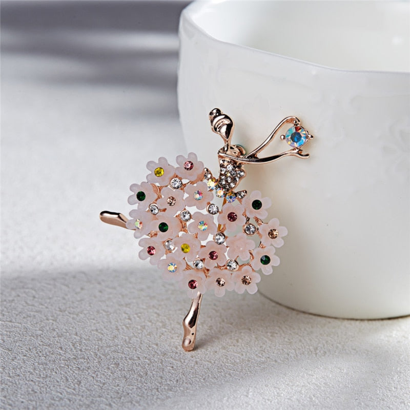 Ladies Crystal Rhinestone Charm Brooch Pins
