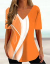 Simple 3d Fashion V-neck T-shirt