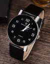 Hot Sale Leather Band Stainless Steel Analog Quartz Ladies Wristwatch