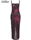 Sexy Elegant Floral Print Strap Maxi Dress