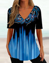 Simple 3d Fashion V-neck T-shirt