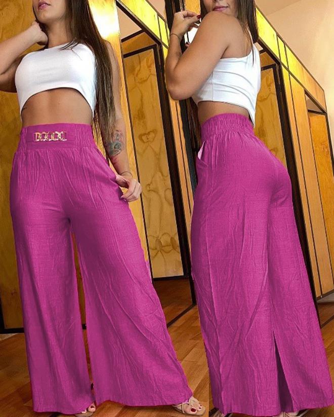 High Waist Wide Leg Long Pants