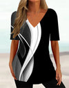Simple 3d Fashion V-neck T-shirt