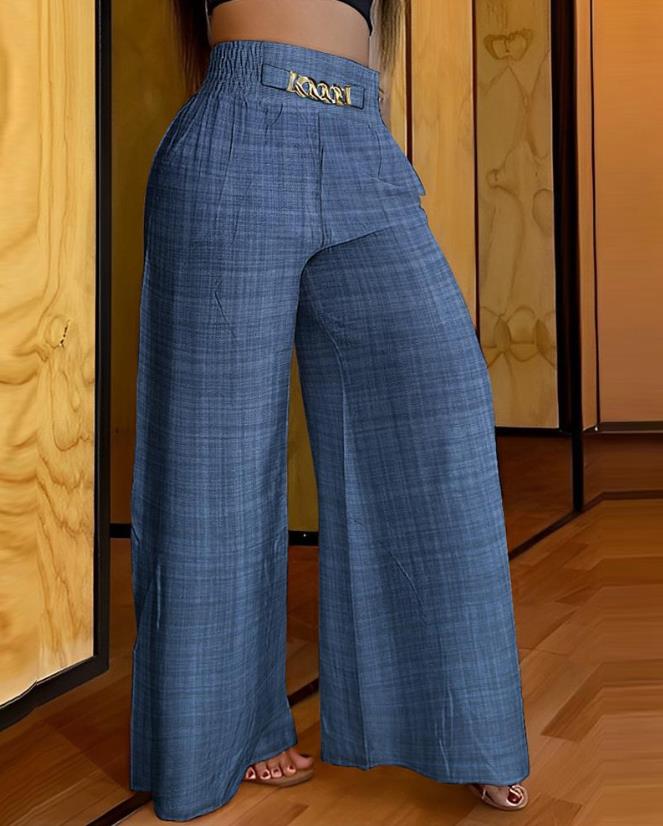 High Waist Wide Leg Long Pants