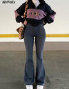 Flare High Waist Denim Pants