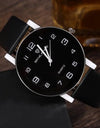 Hot Sale Leather Band Stainless Steel Analog Quartz Ladies Wristwatch