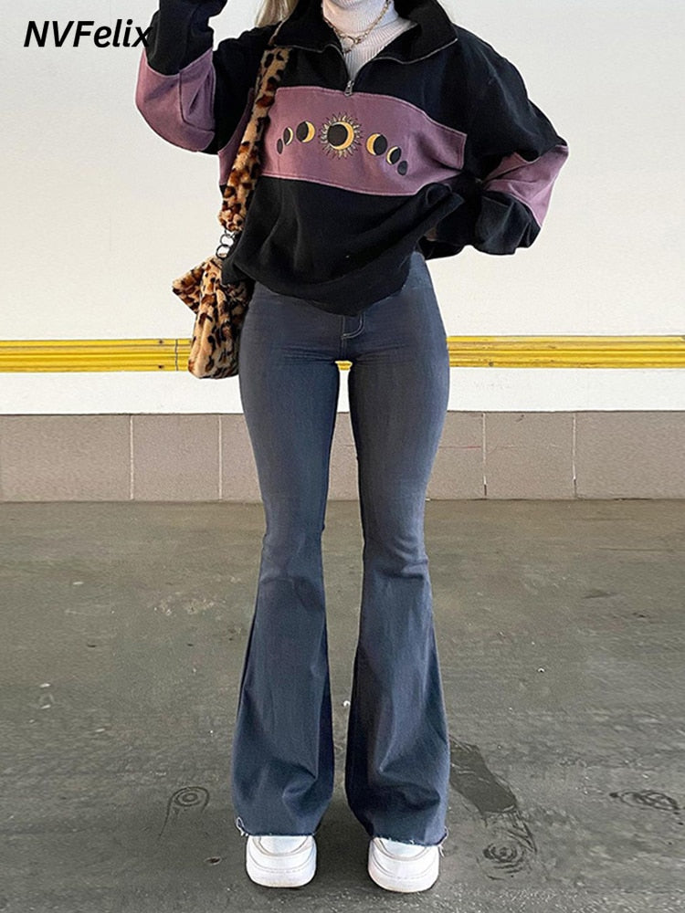 Flare High Waist Denim Pants