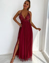 2003 Backless V-neck Maxi Dress