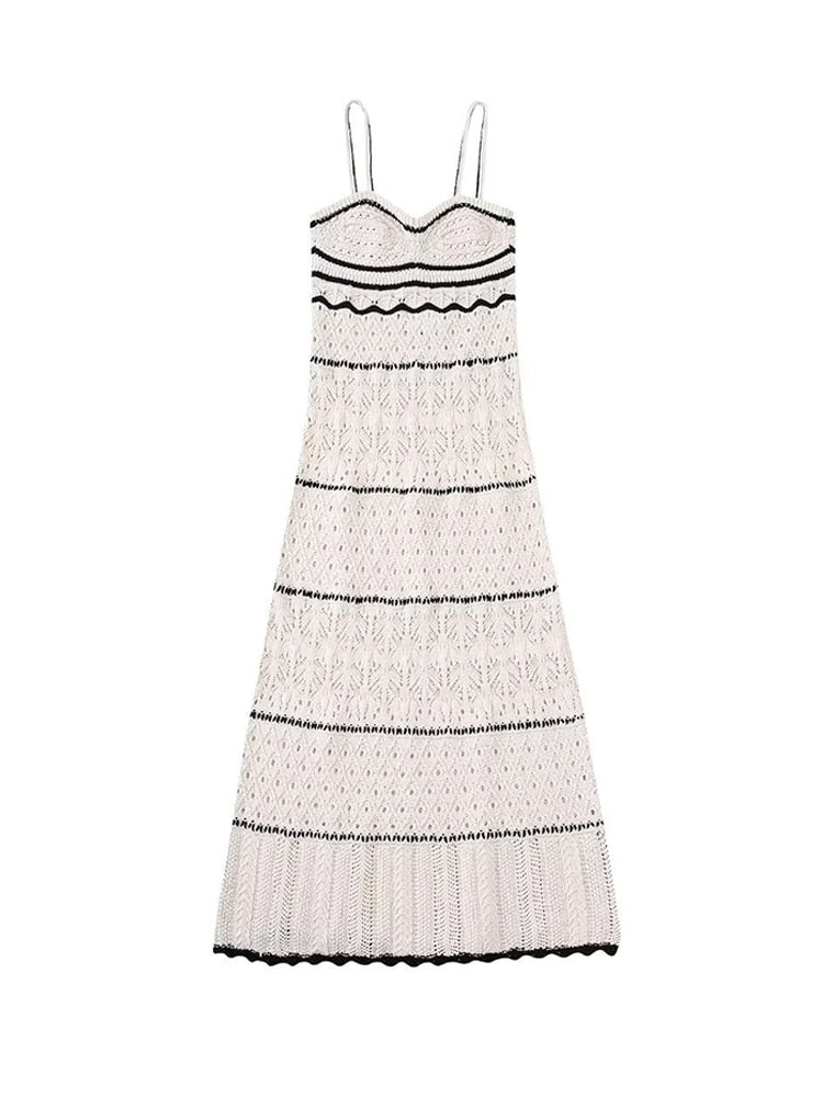 Sexy Knitted Women Sleeveless Long dress