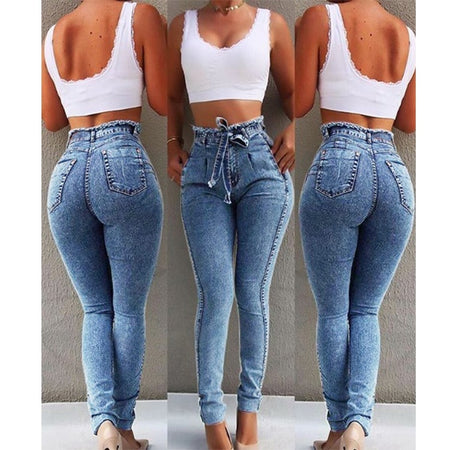 High Quality High Waist Denim  Jeans