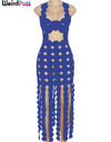 Sleeveless Hollow Coquette See Through Dress