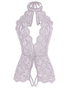 Plus Size Sexy Lace Backless Bodysuit