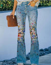 Casual Wide Leg Design Jeans