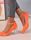 chunk heel pumps
