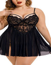 Plus Size Lace Set Chemise Nightgown