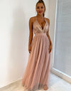 2003 Backless V-neck Maxi Dress