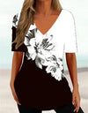 Simple 3d Fashion V-neck T-shirt