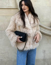 Faux Fur Coat Long Sleeve Front Snap-button Thick Coat