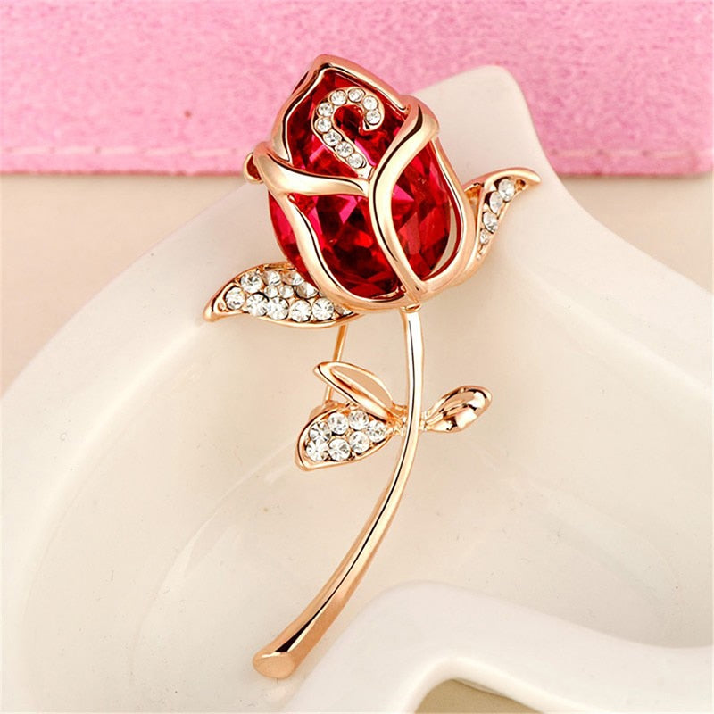 Ladies Crystal Rhinestone Charm Brooch Pins