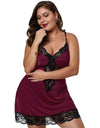 Plus Size Spaghetti Straps Lace Sexy Nightgowns