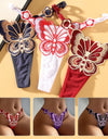 Transparent Embroidery Panties Lace Thongs