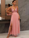 2003 Backless V-neck Maxi Dress