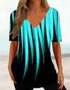 Simple 3d Fashion V-neck T-shirt