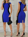 Elegant O-Neck Sleeveless Midi Dress