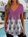 Simple 3d Fashion V-neck T-shirt