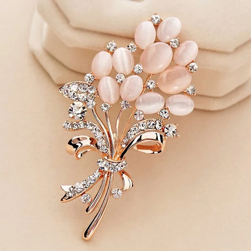 Ladies Crystal Rhinestone Charm Brooch Pins