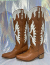 Brown Wings Western Cowboy Boots