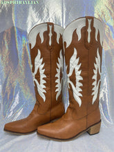 Load image into Gallery viewer, Brown Wings Western Cowboy Boots
