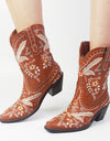 Embroidered Western Cowboy Ankle Cowboy/Cowgirl Boots
