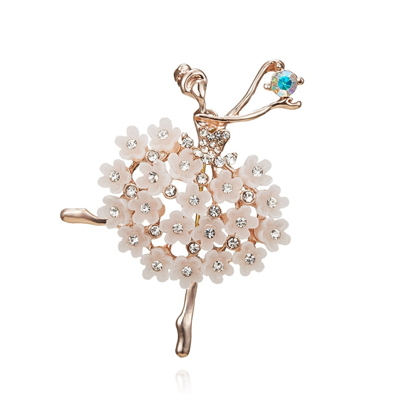 Ladies Crystal Rhinestone Charm Brooch Pins