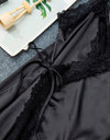 Silk Satin Lace Robe Nightdress