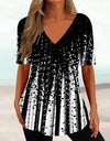 Simple 3d Fashion V-neck T-shirt