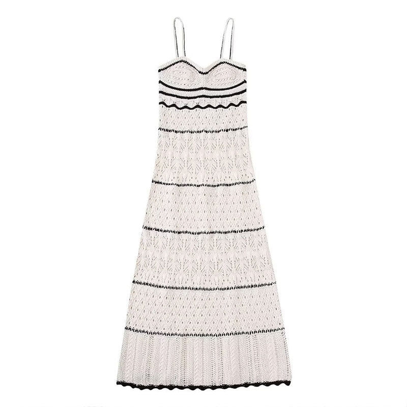 Sexy Knitted Women Sleeveless Long dress