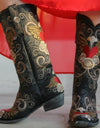 Mid Calf Western Cowgirl/cowboy Women Boots