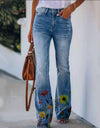 Casual Wide Leg Design Jeans