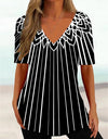 Simple 3d Fashion V-neck T-shirt