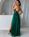 2003 Backless V-neck Maxi Dress