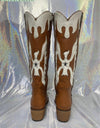 Brown Wings Western Cowboy Boots