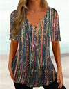 Simple 3d Fashion V-neck T-shirt