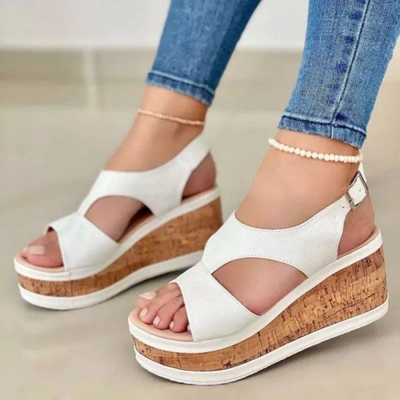 Thick Bottom Wedge Open Toe Sandals