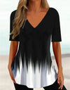 Simple 3d Fashion V-neck T-shirt