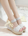 Lace Leisure Platform Sandals