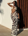 Transparent Zebra Print Beach Dress